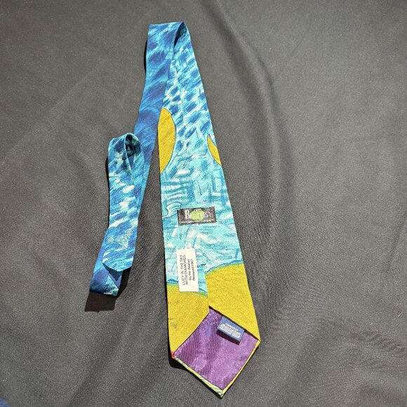 Beatles Memorabilia Lucy In The Sky With Diamonds Silk Tie VINTAGE Early 1990s - Picture 2 of 6